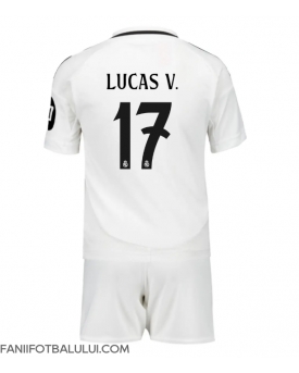 Real Madrid Lucas Vazquez #17 Echipament de Fotbal Replică 2024-25 Copii Acasa (+ Șorturi)